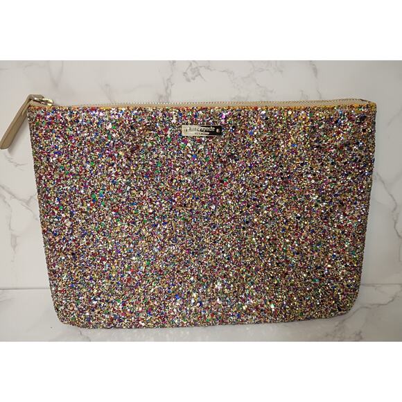 KATE SPADE NEW YORK "Gia" Sparkler Multi-Color Large Gitter Clutch - Picture 1 of 7